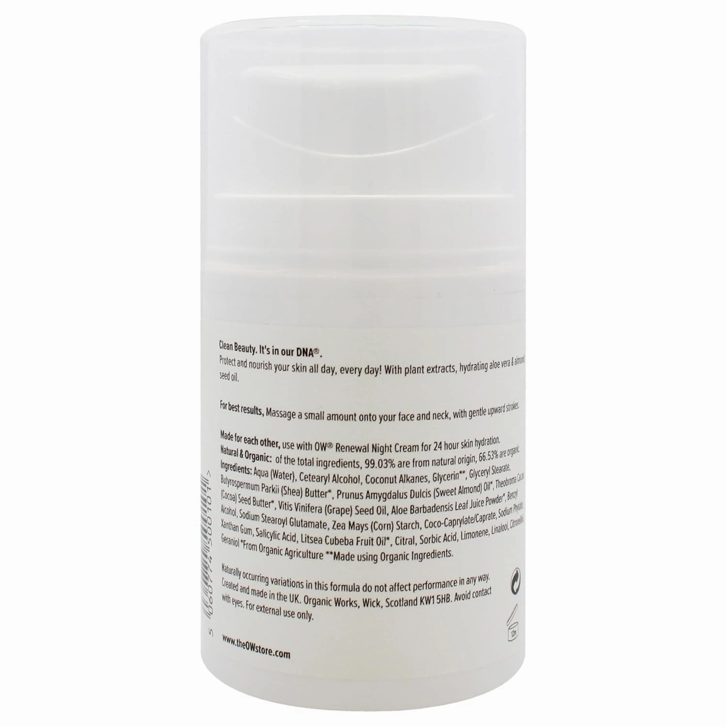 Organic Works Daily Hydration Daily Bliss Moisturizer - Hydrating Face Moisturizer with Lavender and Grape Seed Oil - Blemish-Free Skin - 1.69 oz