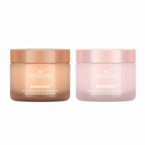 Origins 2-Piece GinZing Glow-Boosting Gel Moisturizer Bundle Set | For a Bronze or Pearl Glow | With Hyaluronic Acid & Caffeine from Coffee Beans