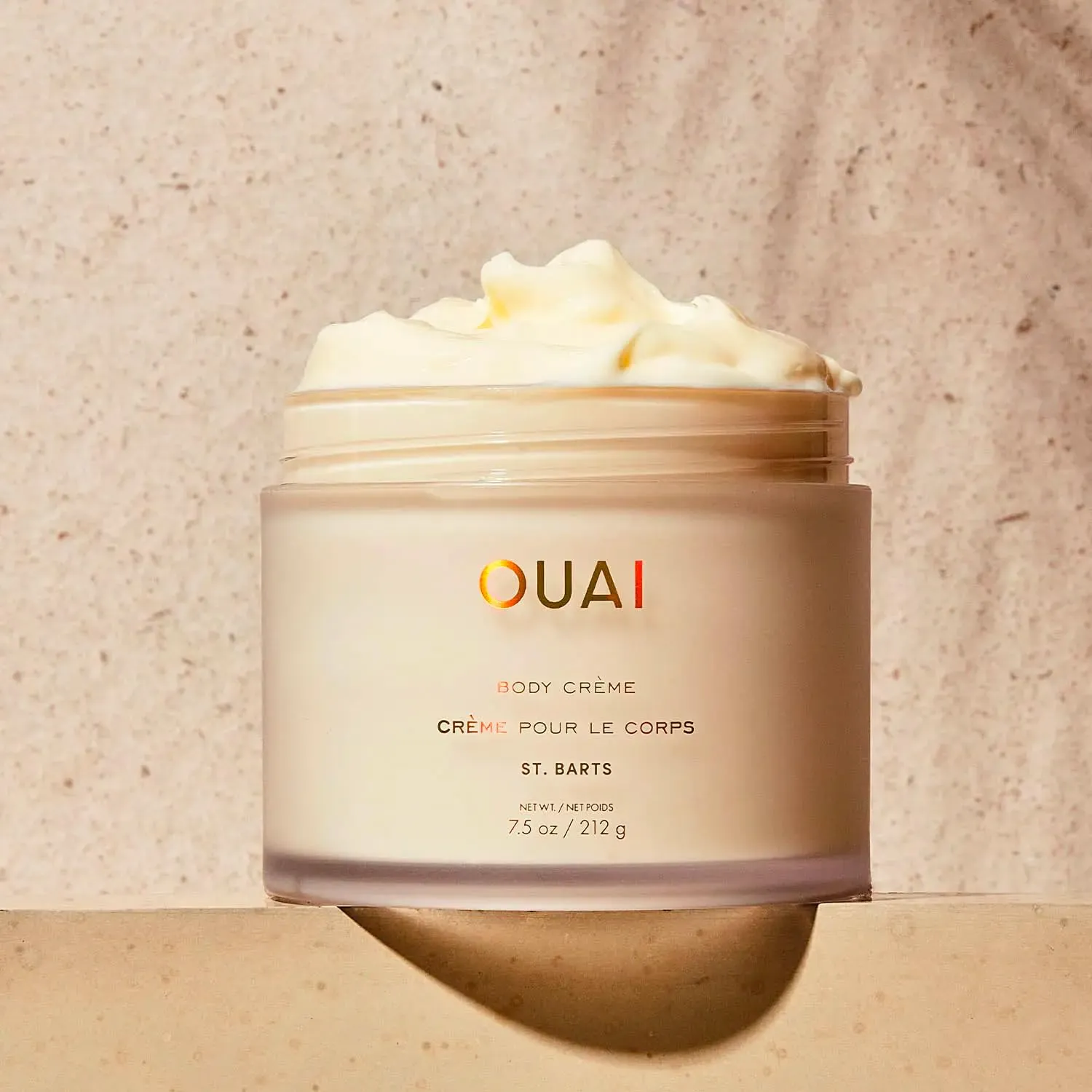 OUAI Body Cream, St. Barts - Hydrating Whipped Body Cream with Cupuaçu Butter, Coconut Oil and Squalane - Softens Skin and Delivers Healthy-Looking Glow - Sulfate-Free Skin Care (7.5 Oz)
