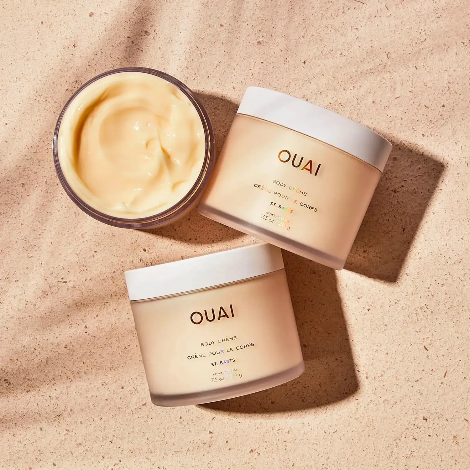 OUAI Body Cream, St. Barts - Hydrating Whipped Body Cream with Cupuaçu Butter, Coconut Oil and Squalane - Softens Skin and Delivers Healthy-Looking Glow - Sulfate-Free Skin Care (7.5 Oz)