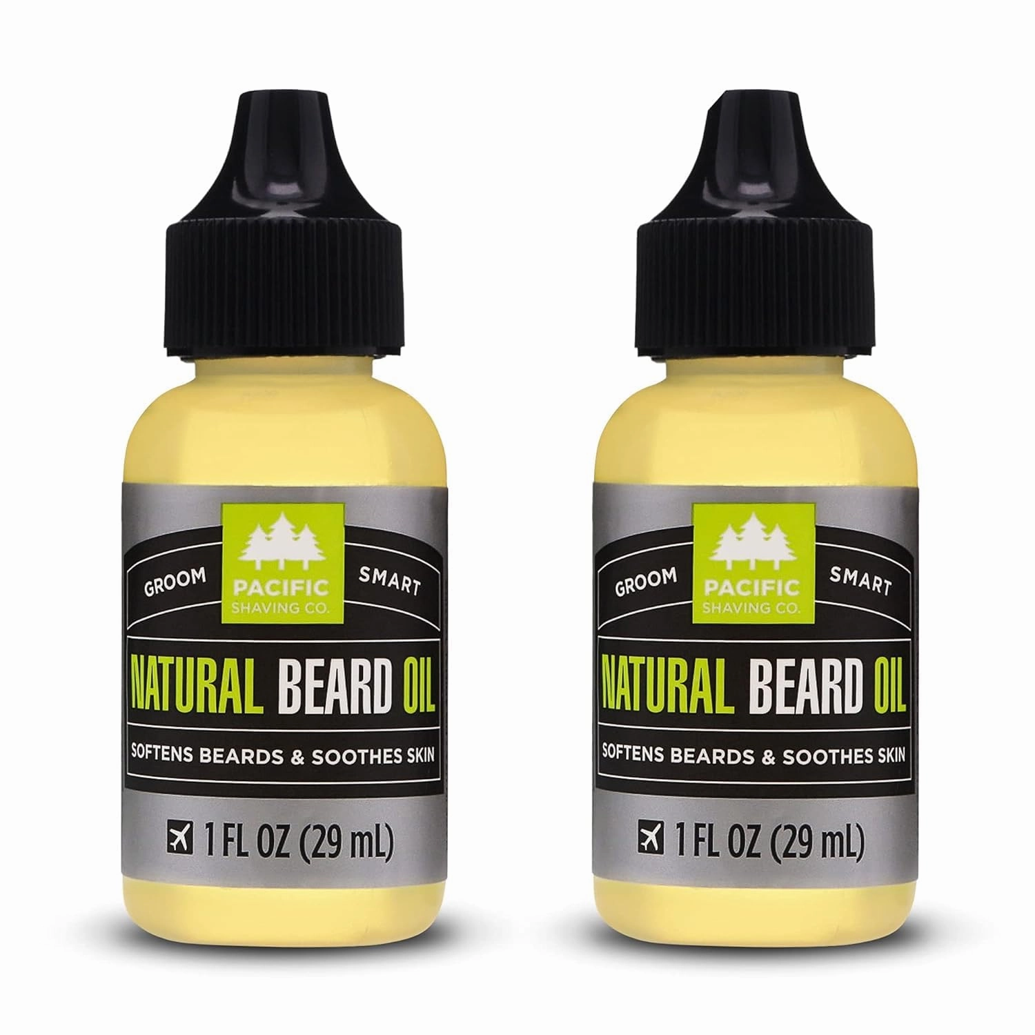 Pacific Shaving Company Natural Beard Oil 1 oz (Pack of 2)