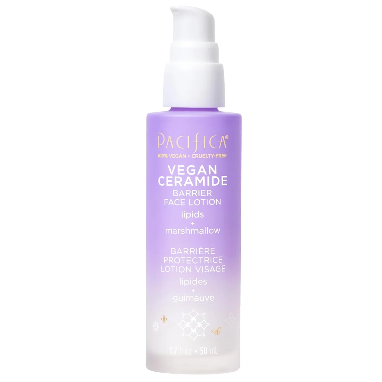 Pacifica Face Moisturizer - Vegan Ceramide Barrier Repair Face Lotion, Hydrating, For Dry Skin, Dermatologist Tested, Safe for Sensitive Skin, Fragrance Free, Vegan   Cruelty Free