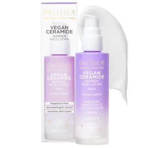Pacifica Face Moisturizer - Vegan Ceramide Barrier Repair Face Lotion, Hydrating, For Dry Skin, Dermatologist Tested, Safe for Sensitive Skin, Fragrance Free, Vegan   Cruelty Free