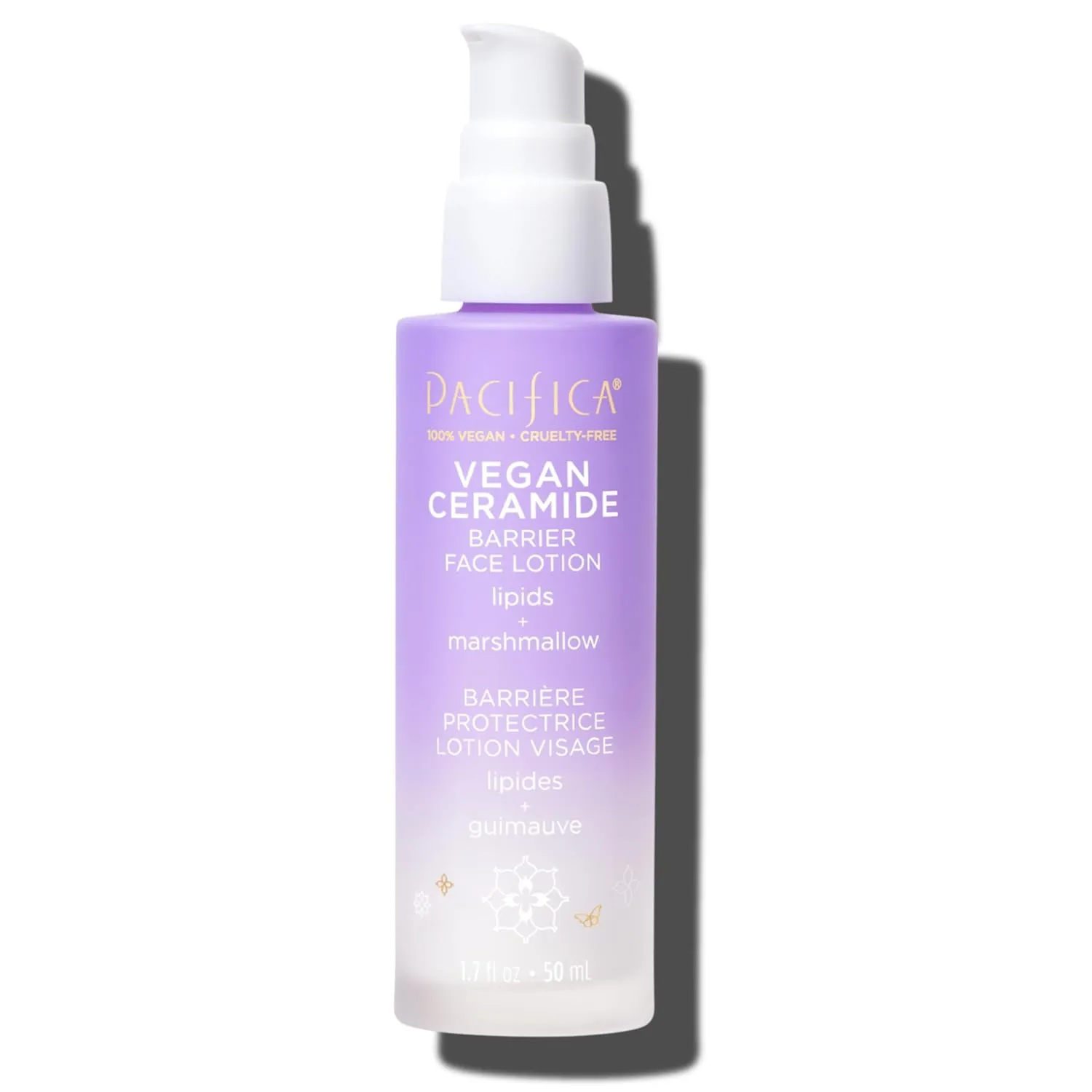 Pacifica Face Moisturizer - Vegan Ceramide Barrier Repair Face Lotion, Hydrating, For Dry Skin, Dermatologist Tested, Safe for Sensitive Skin, Fragrance Free, Vegan   Cruelty Free