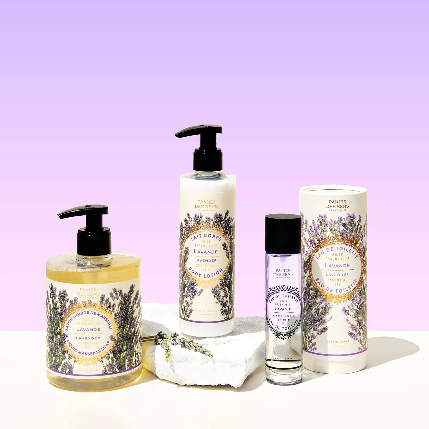 Panier des Sens – Lavender Hand & Body Lotion for Dry Skin - Hydrating Body Cream for Women- Nourishing Fluid Body Moisturizer with Shea Butter & Olive Oil 97% Natural Ingredients Body Care 8.45 Floz