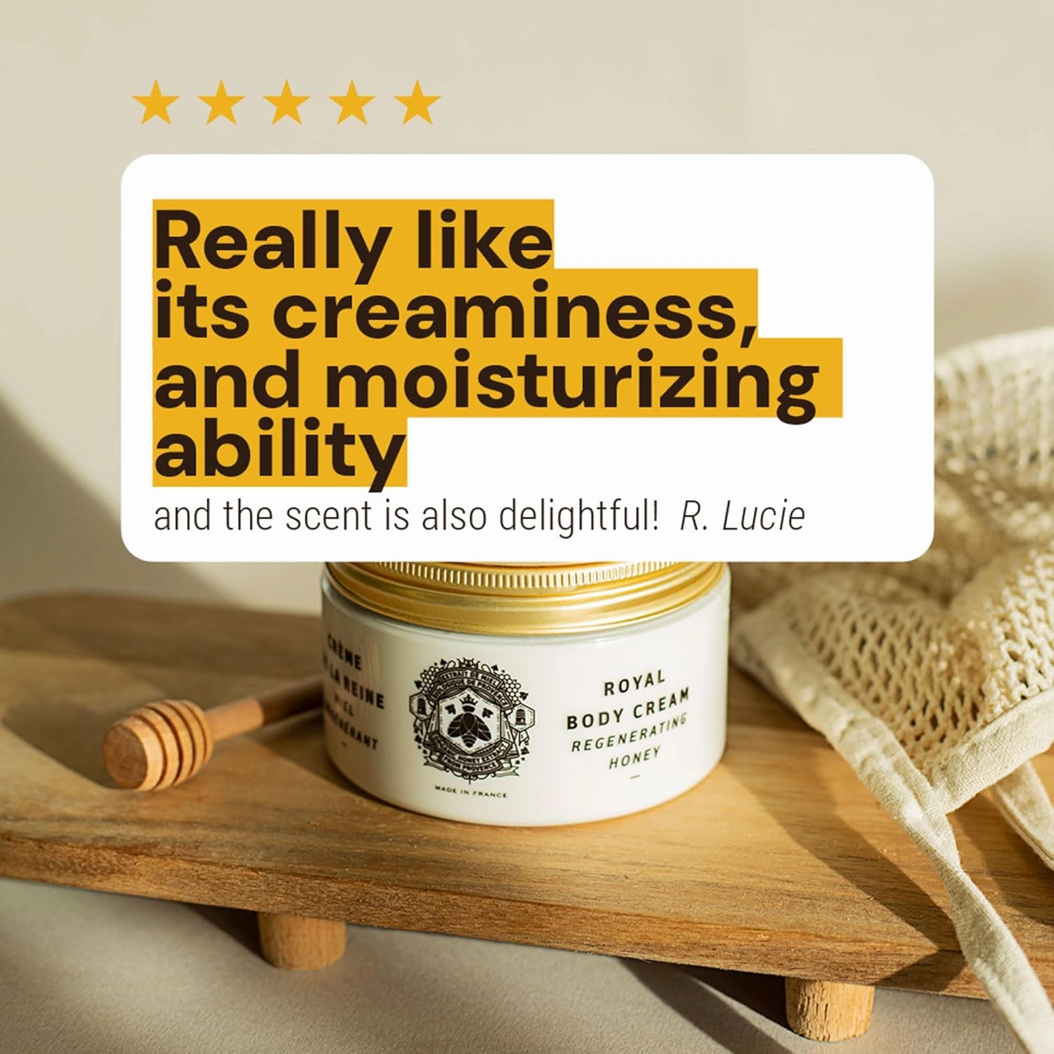 Panier des Sens – Honey Ultra Rich Body Cream for Women - Hydrating Body Moisturizer for Dry Skin - Body Butter with Shea Butter & Organic Honey - 99% Natural Ingredients Body Care - 8.45 Floz