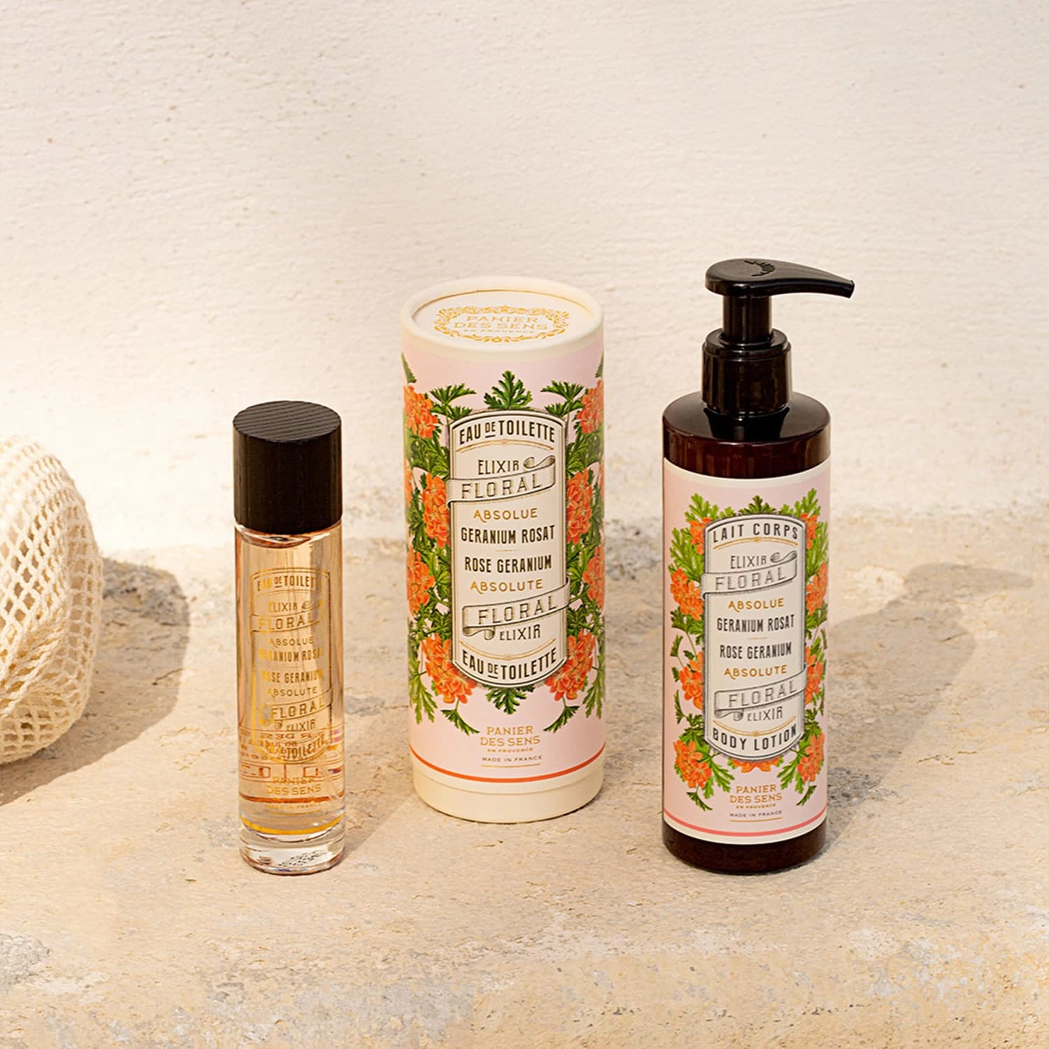 Panier des Sens –Geranium Hand & Body Lotion for Dry Skin - Hydrating Body Cream for Women - Nourishing Fluid Body Moisturizer Shea Butter & Olive Oil - 97% Natural Ingredients Body Care - 8.45 Floz
