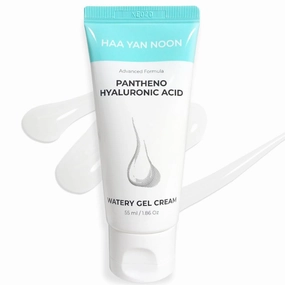 Pantheno Hyaluronic Acid Watery Gel Cream 1.86 Oz / 55ml, with Hyaluronic Acid,Panthenol,Centella & Hydrating gel texture, Korean Skincare