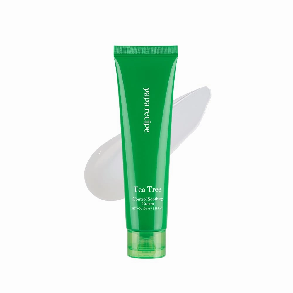 Papa Recipe Tea Tree Control Soothing Cream, Soothing Face Moisturizer for Sensitive and Dry Skin, Korean Skincare, 100ml 3.38fl oz