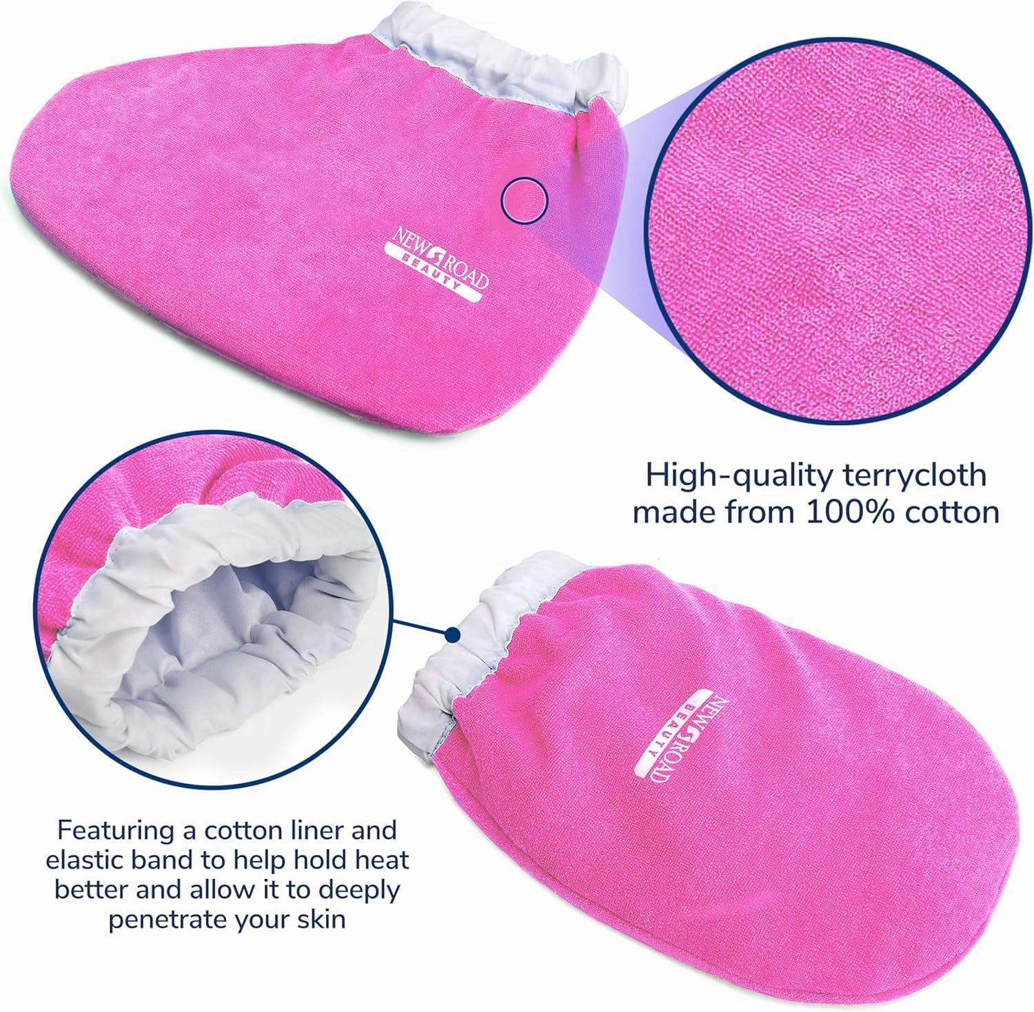 Paraffin Wax Mitts for Hands and Feet, Disposable Hand and Foot Liners, for Hot Spa Pedicures, Disposable Food Prep Gloves, Purple