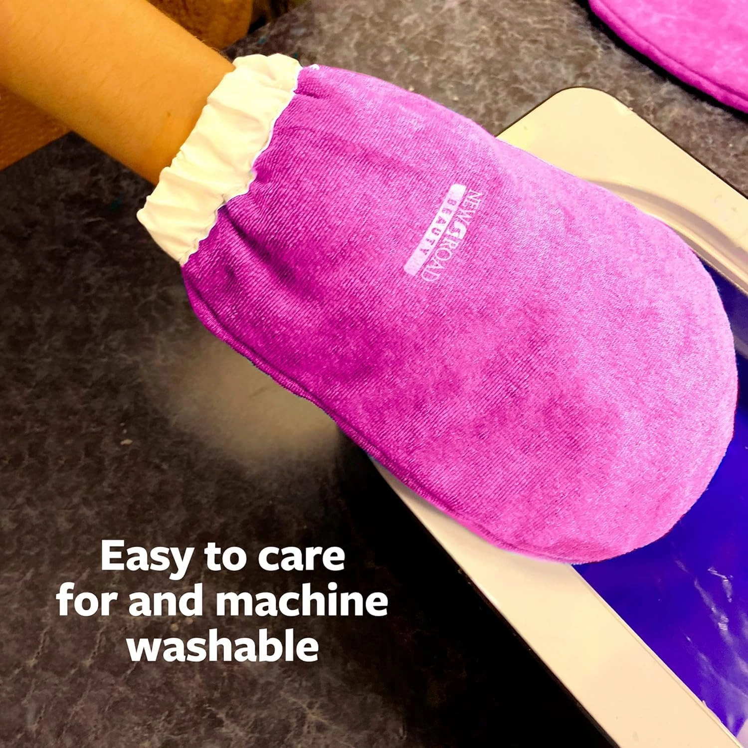 Paraffin Wax Mitts for Hands and Feet, Disposable Hand and Foot Liners, for Hot Spa Pedicures, Disposable Food Prep Gloves, Purple