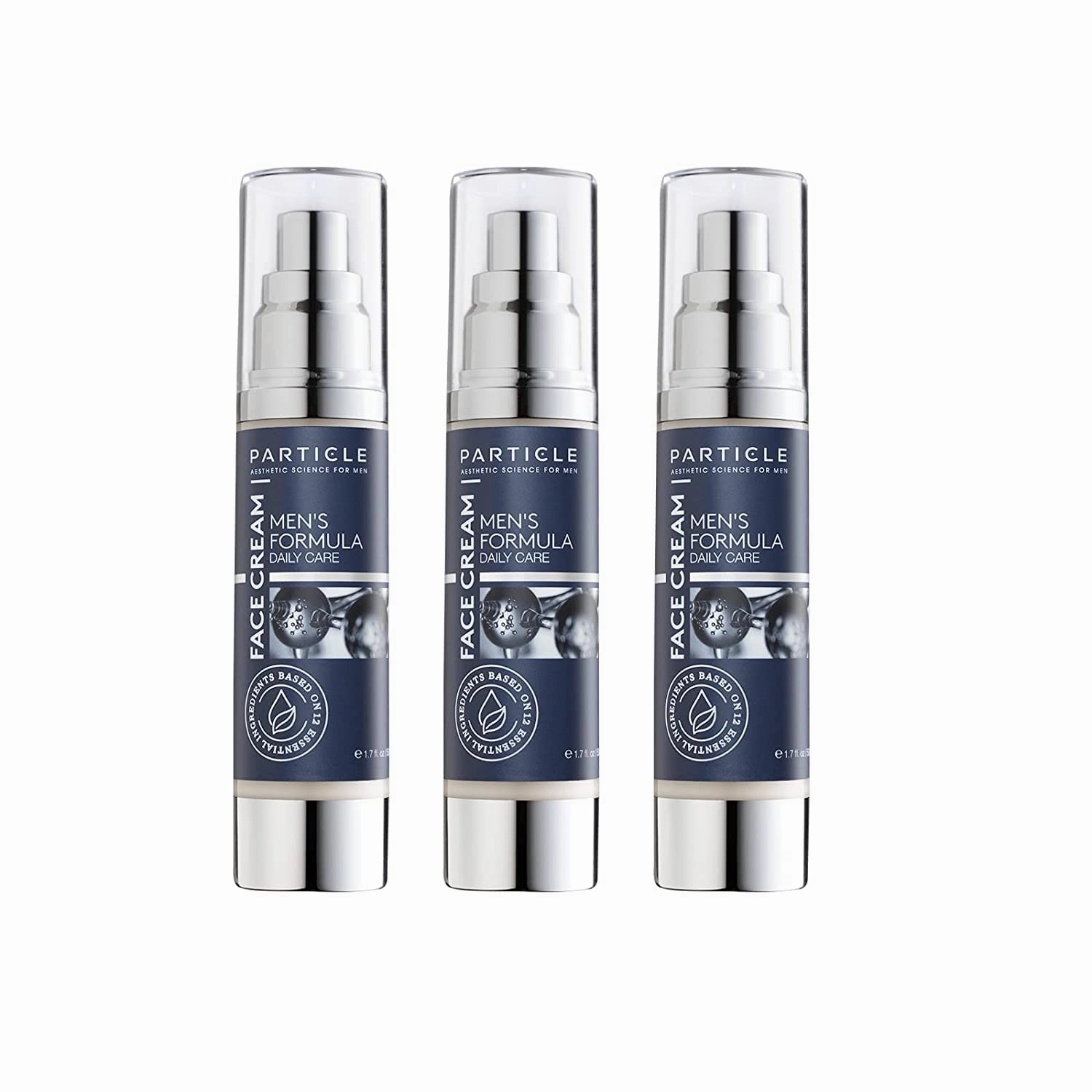 Particle Face Cream for Men 6-in-1 Anti-Aging Moisturizer, Reduces Wrinkles, Dark Spots & Eye Bags (Pack of 3 (5.1 oz.))