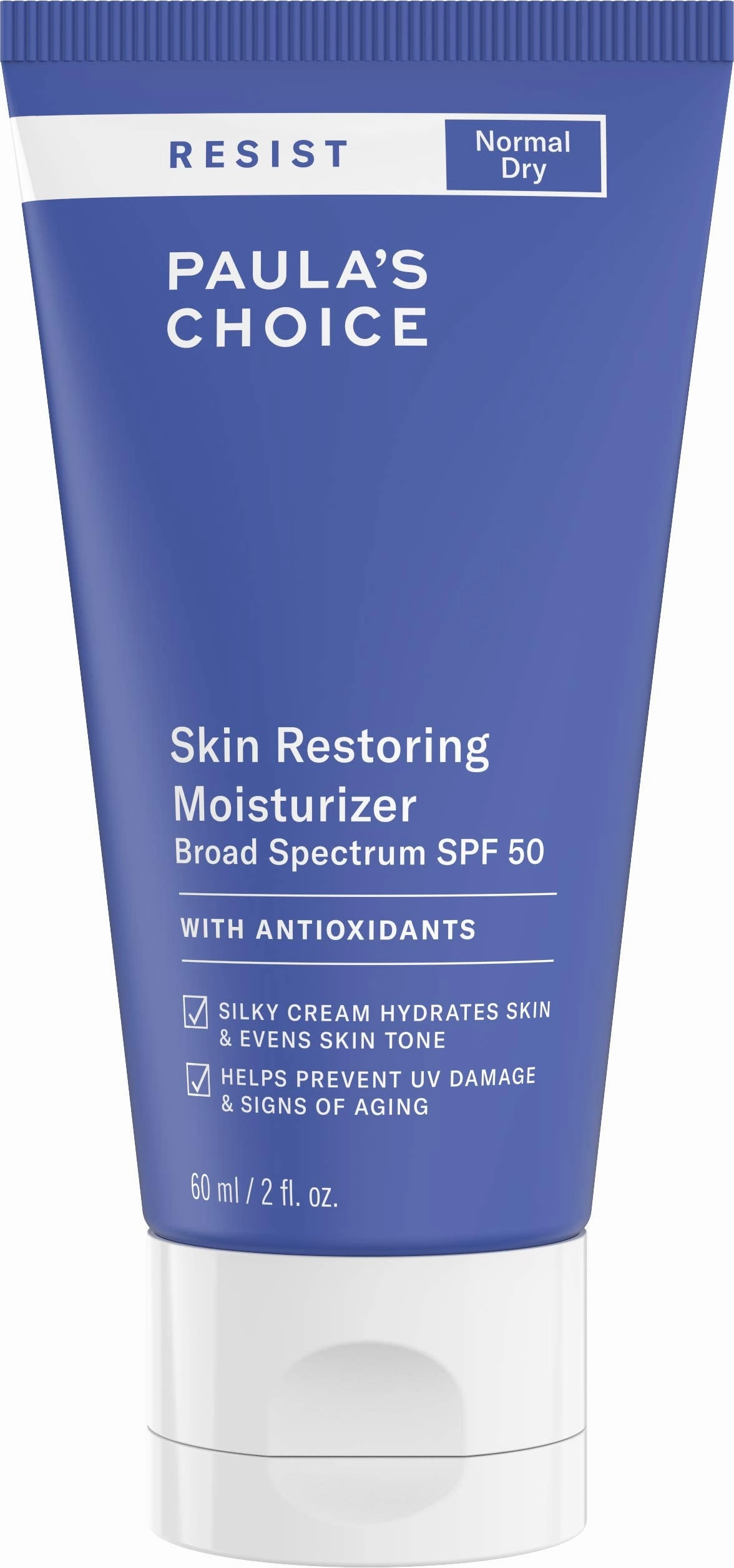 Paula's Choice RESIST Skin Restoring Moisturizer SPF 50, UVA & UVB Protection, Shea Butter & Niacinamide, Anti-Aging Sunscreen for Dry Skin, 2 Ounce