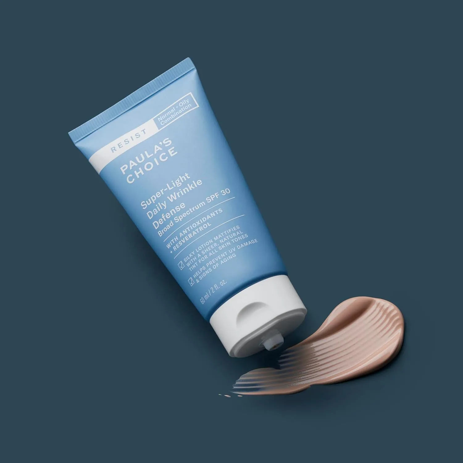 Paula's Choice RESIST Super-Light Daily Wrinkle Defense SPF 30 Matte Tinted Face Moisturizer, UVA & UVB Protection, Mineral Sunscreen for Oily Skin, Fragrance-Free & Paraben-Free