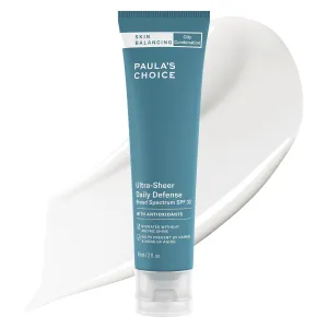 Paula's Choice SKIN BALANCING Ultra-Sheer Daily Defense SPF 30 Oil-Free Moisturizer, 2 Ounce Tube