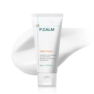 P.CALM Cato Cream – Glutathione & Centella Asiatica for Skin Barrier Strengthening & Deep Moisturization, Korean Vegan Facial Moisturizing for Senstive Skin (80ml / 2.70 fl.oz)