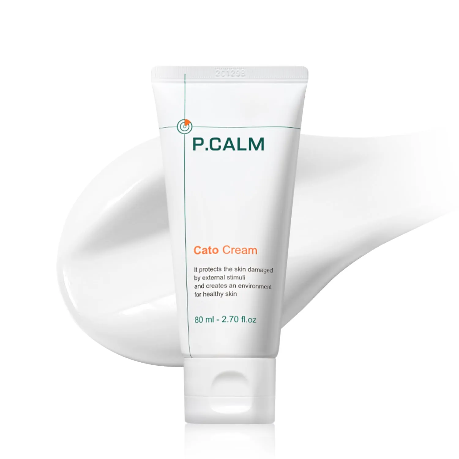 P.CALM Cato Cream – Glutathione & Centella Asiatica for Skin Barrier Strengthening & Deep Moisturization, Korean Vegan Facial Moisturizing for Senstive Skin (80ml / 2.70 fl.oz)