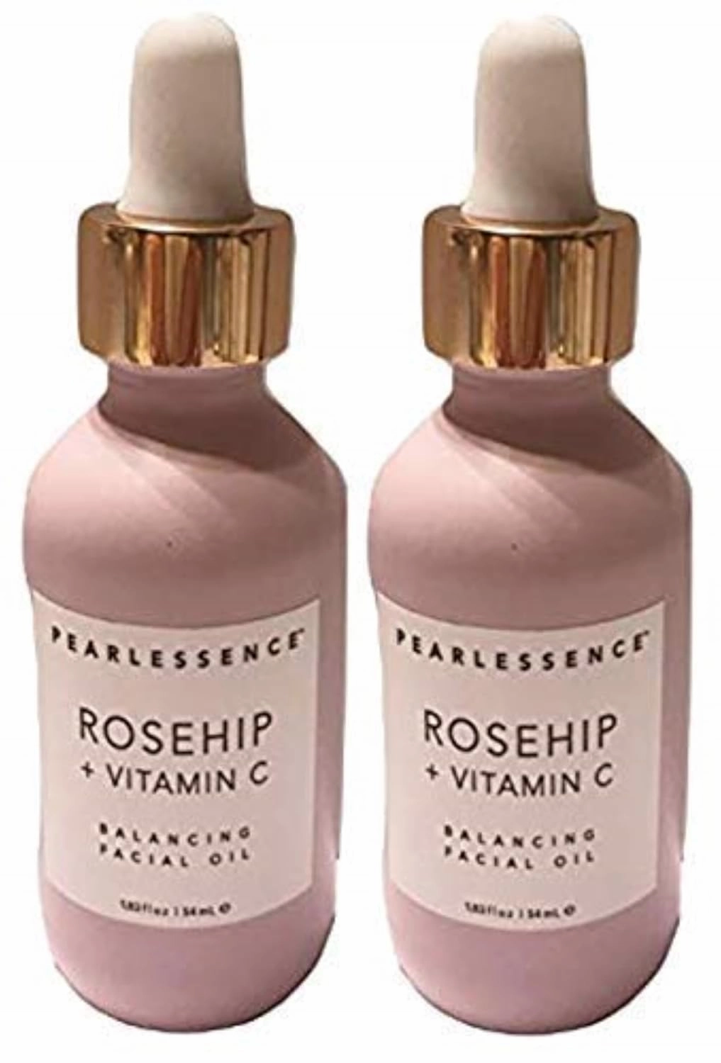 Pearlessence Rosehip Balancing Facial Oil   Rosehip Fruit Oil & Vitamin C - Daily Hydration to Balance & Revive Skin | Adds Moisture to Dry Skin | Made in USA & Cruelty Free (1.83 fl oz each, 2 Pack)
