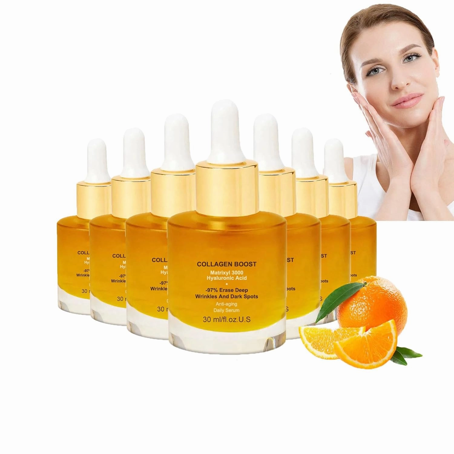 Pedia Advanced Collagen Boost Anti Aging Serum, Collagen Boost Anti Aging Serum, Hyaluronic Acid Serum for Face Pure Anti Aging Skin Moisturizer (7pcs)