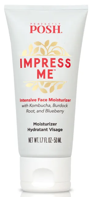 Perfectly Posh - IMPRESS ME Intensive Face Moisturizer with Kombucha, Burdock Root, & Blueberry - Hydrating and Nourishing Formula - 1.7fl oz