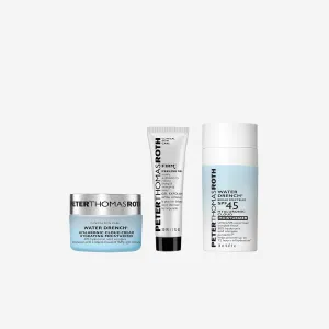 Peter Thomas Roth | Travel-Size FIRMx® Peeling Gel, Water Drench® Hyaluronic Cloud Cream Hydrating Moisturizer, Water Drench® Broad Spectrum SPF 45 Hyaluronic Cloud Moisturizer