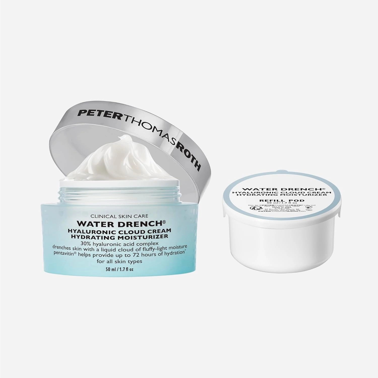Peter Thomas Roth | Full-Size Water Drench® Hyaluronic Cloud Cream Hydrating Moisturizer and Refill Pod