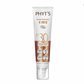 Phyts Sun Protective Fluid SPF 30 - Mineral Sunscreen for Face with Vitamin E and Shea Butter - Coconut Vanilla Scent - Non-Sticky Texture - 3.3 oz