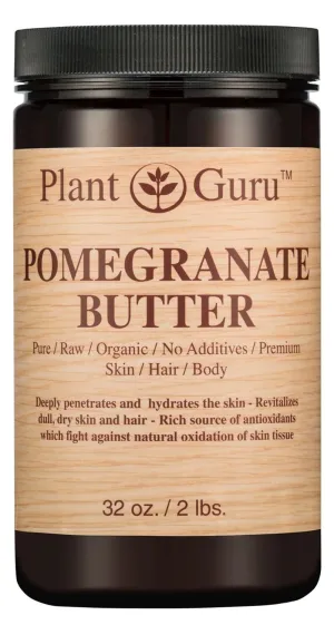 Pomegranate Body Butter 32 oz. 100% Pure Raw Fresh Natural Cold Pressed. Skin Body and Hair Moisturizer, DIY Creams, Balms, Lotions, Soaps.