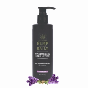Premium Hemp Daily Ultra-Moisturizing Body Lotion - Face Moisturizer & Hand Cream - Dry Skin Care Cream with Hemp Seed & Essential Oils - Lavender - 8oz (Pack of 1)