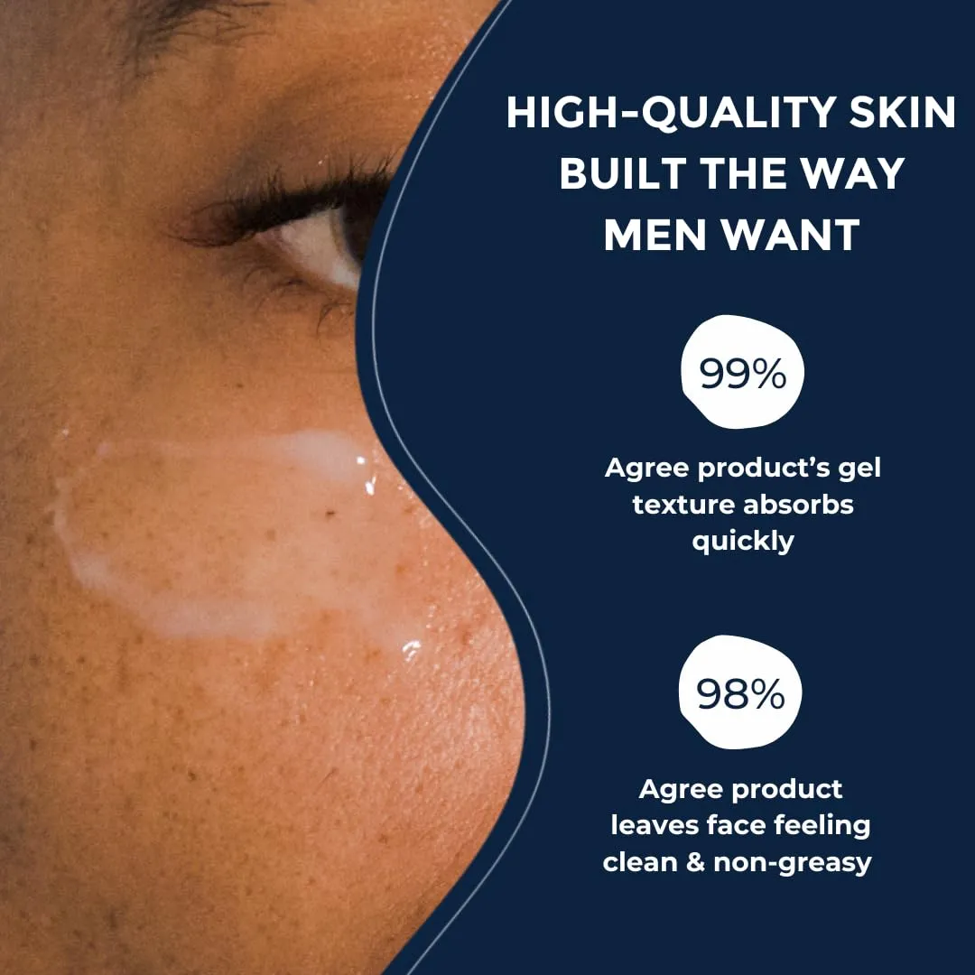 Prettyboy Face Revival Gel Moisturizer For Men - Hydrating Cream That Refreshes Dry Skin, Irritation, & Redness - Supports Anti Aging & Anti Wrinkle - Fragrance Free - 1 Count