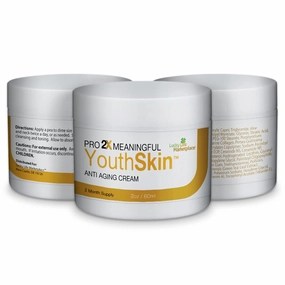 Pro 2x Meaningful Youth Skin Cream - Anti Aging Cream - 2 Month Supply - Support Skin Cell Renewal - Hydrate & Firm Skin - Brighten Appearance - Anti-Wrinkle Antioxidant Face Cream with Vitamin C & E