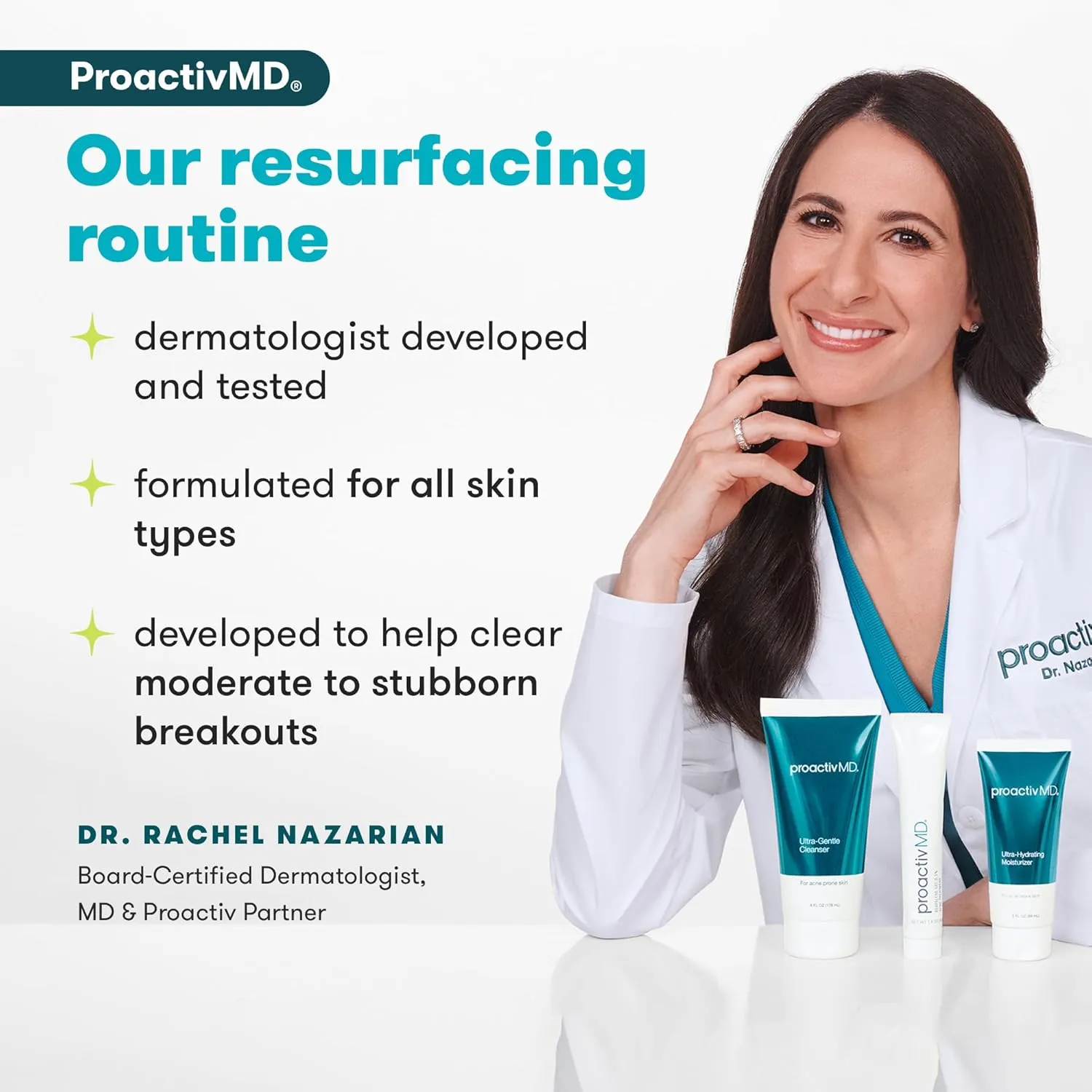 Proactiv MD 3-Step Routine, Ultra-Gentle Face Cleanser, 0.1% Adapalene Gel Treatment, Ultra-Hydrating Moisturizer, 90-Day Acne Treatment Kit