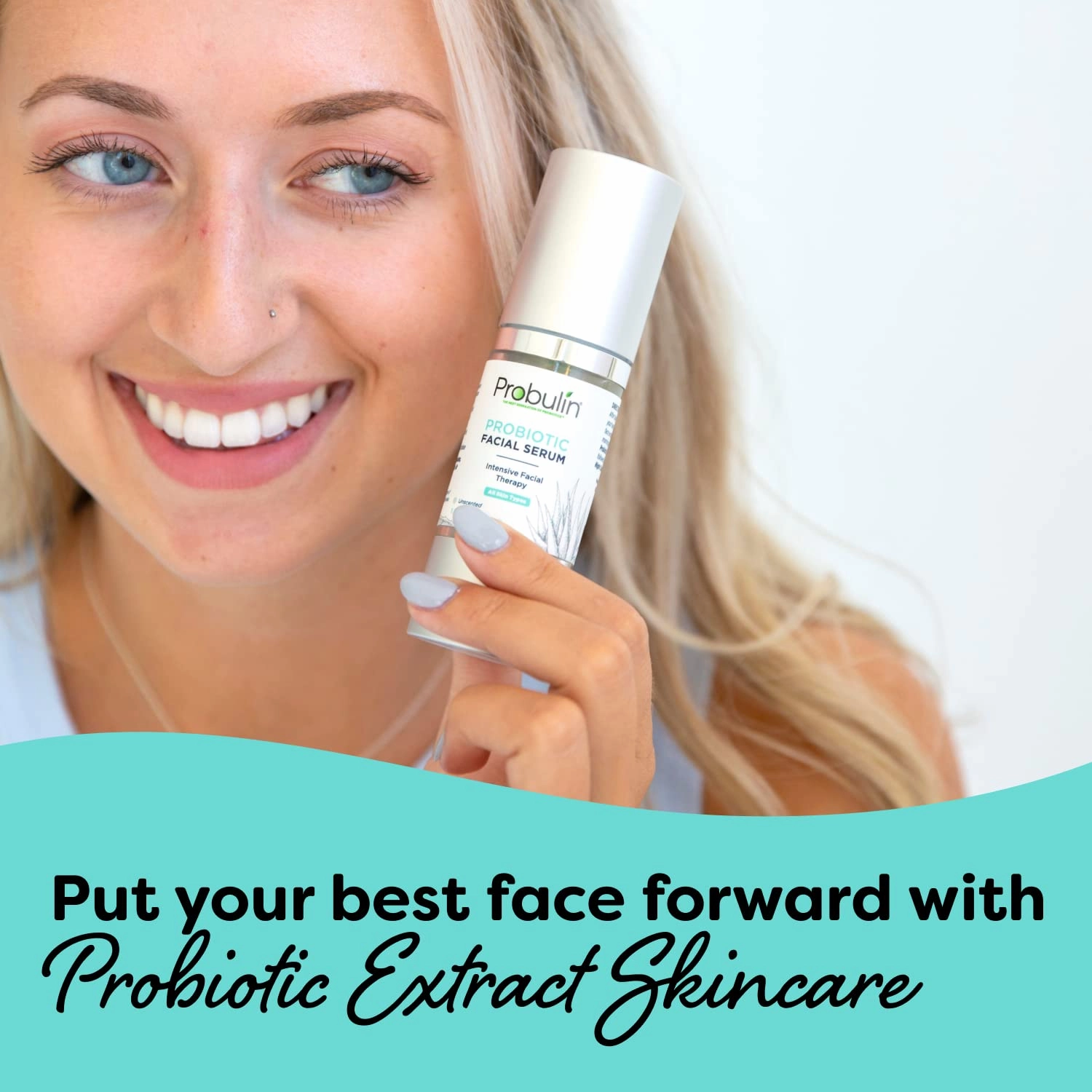 Probulin Probiotic Extract Face Serum, Intensive Facial Therapy Moisturizer for Women, Skin Care Hydrating Gel with Aloe Vera, 1.01 oz
