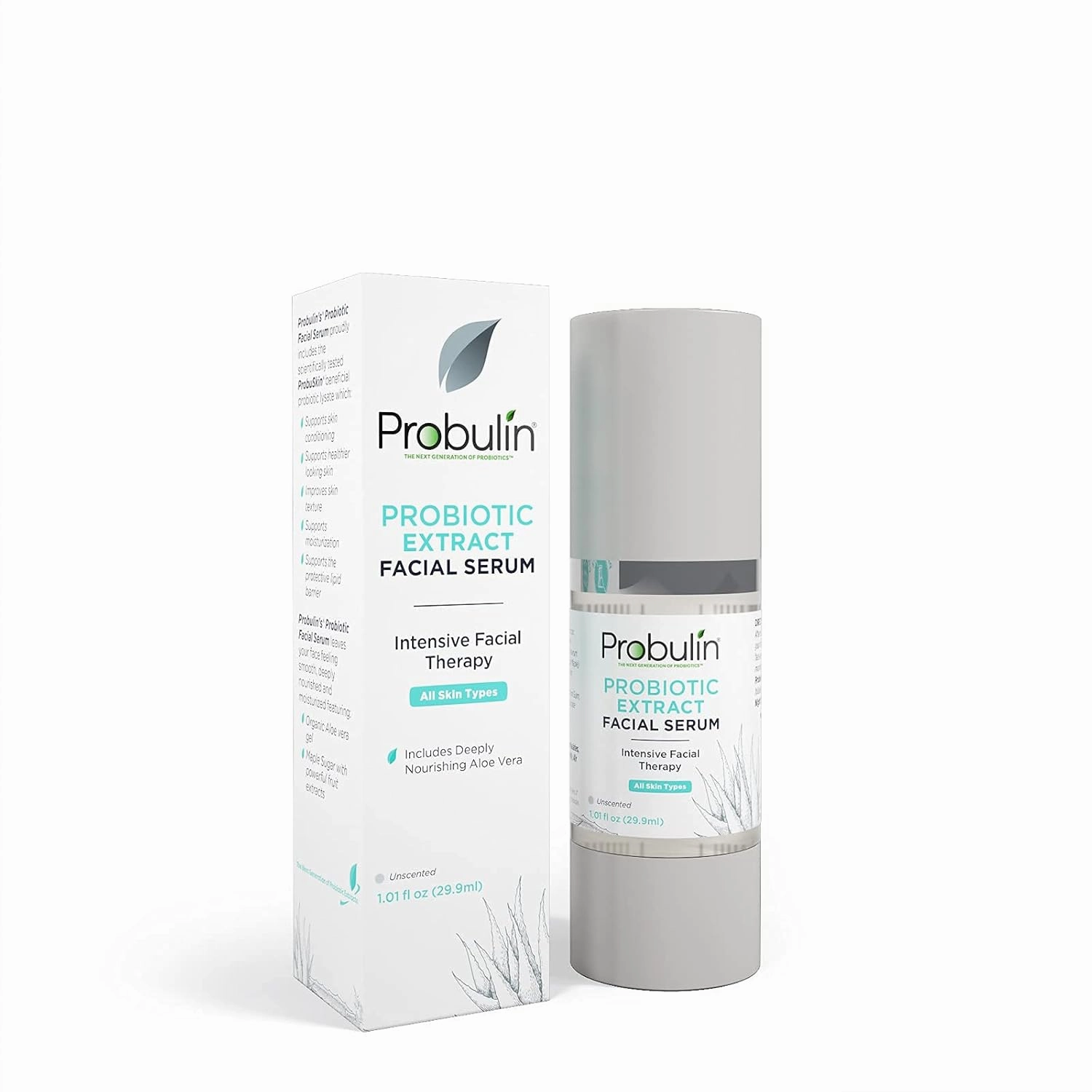Probulin Probiotic Extract Face Serum, Intensive Facial Therapy Moisturizer for Women, Skin Care Hydrating Gel with Aloe Vera, 1.01 oz