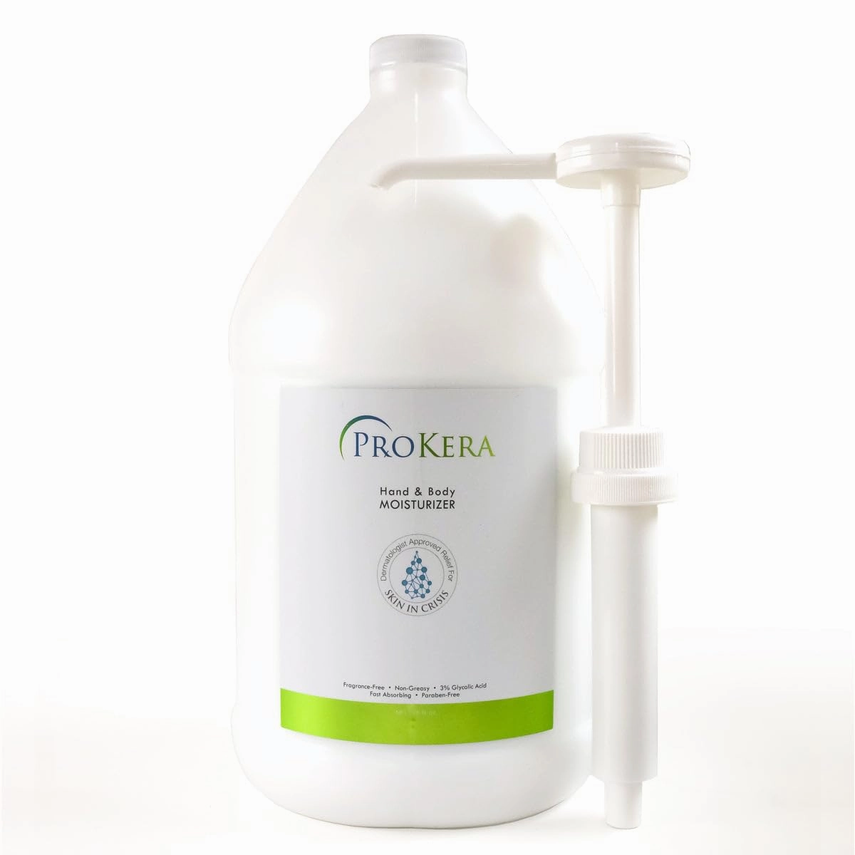 ProKera Hand & Body Moisturizer - Body and Hand Lotion for Dry Skin - Fragrance-Free, Non-Greasy with 3% Glycolic Acid - 1 Gallon