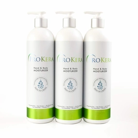 ProKera Hand & Body Moisturizer - Body and Hand Lotion for Dry Skin - Hydrating, Fragrance-Free, Non-Greasy with 3% Glycolic Acid - 16 oz (Pack of 3)