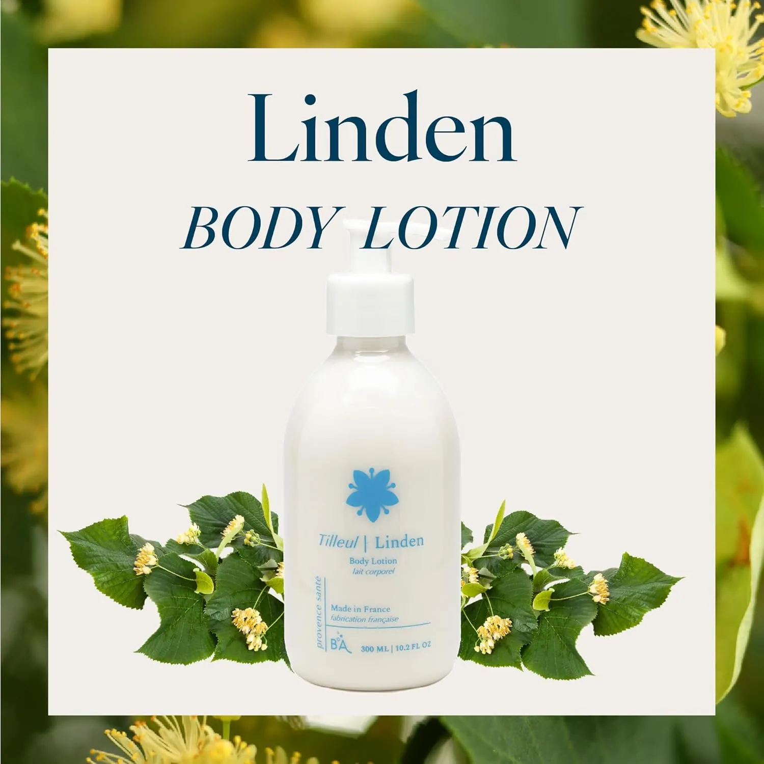 Provence Sante Body Lotion - Ultra Hydrating Moisturizer - Anti-Aging Cream for Dry Skin - Nourishing Linden Scent - Made in France - 10.2 Oz