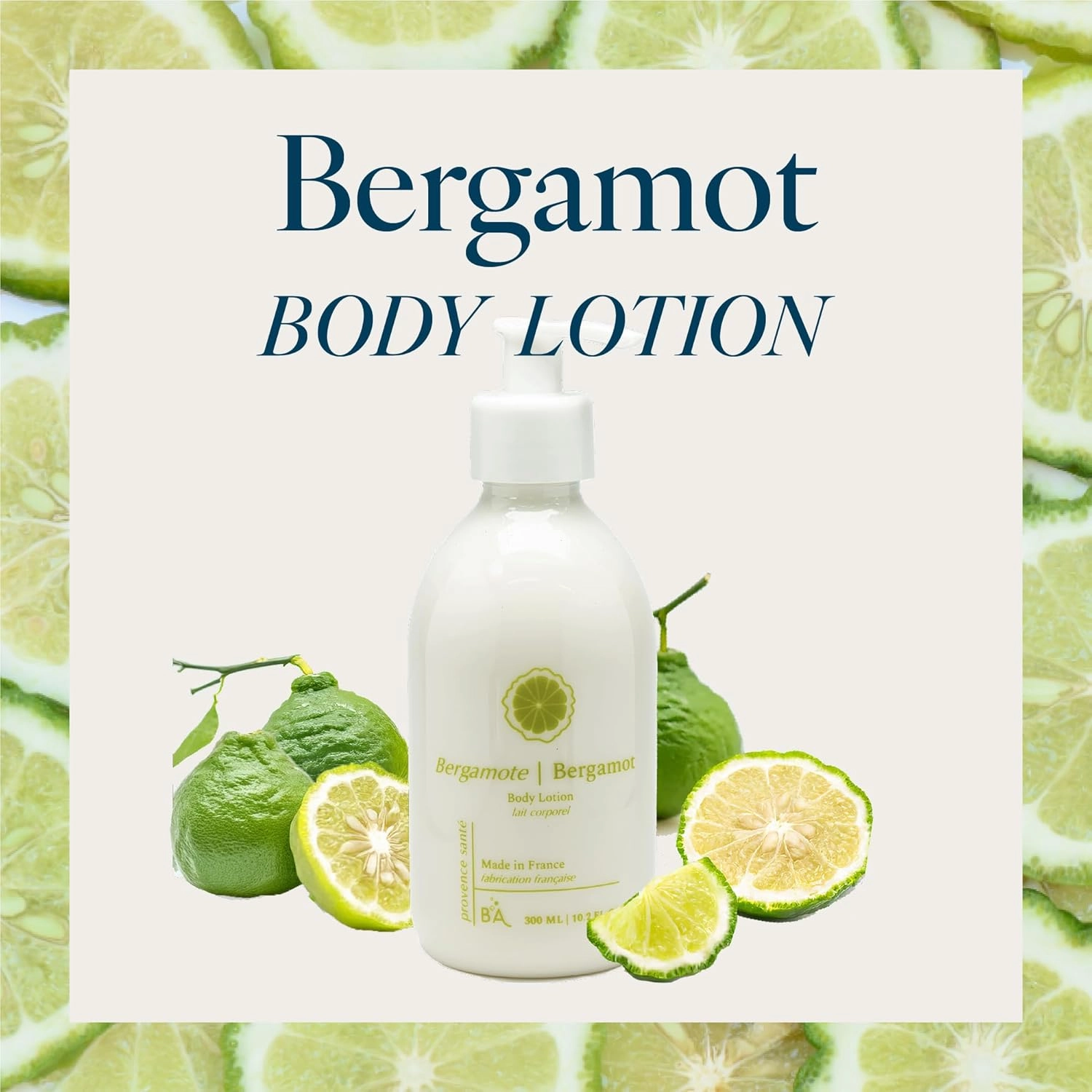 Provence Sante Body Lotion - Ultra Hydrating Moisturizer - Anti-Aging Cream for Dry Skin - Nourishing Bergamot Scent - Made in France - 10.2 Oz