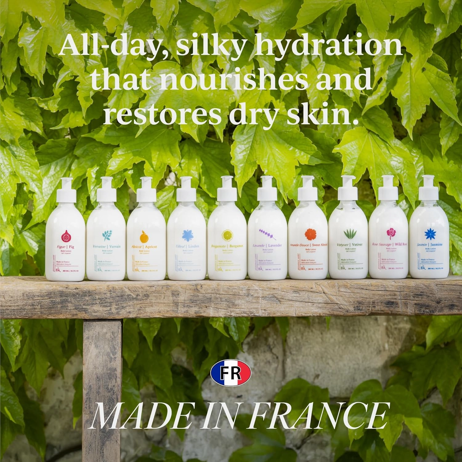 Provence Sante Body Lotion - Ultra Hydrating Moisturizer - Anti-Aging Cream for Dry Skin - Nourishing Bergamot Scent - Made in France - 10.2 Oz