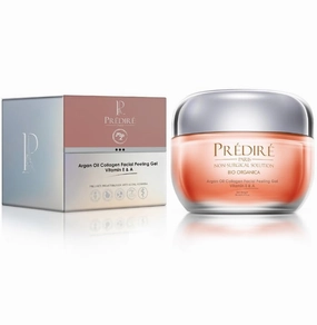 Prédiré Paris 1.7oz Argan Oil Collagen Facial Peeling Gel Vitamin A & E, Clear