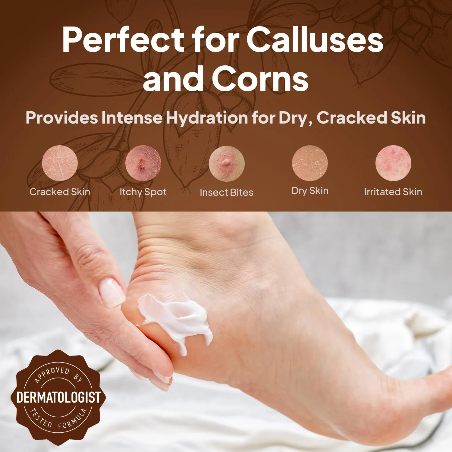 Pumice Valley 2 Pack Foot Cream for Dry Cracked Feet and Heels - Natural Moisturizer, Corn, Calluses Treatment - Skin, Body Lotion, Urea, Shea Butter, Jojoba Oil, Vitamin E 1.7 Oz