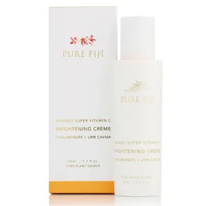 PURE FIJI Face Cream Brightening Creme with Lime Caviar, Brightening and Hydrating Facial Skin Vitamin C Face, Visibly Enhances Skin Tone (1.7oz/50ml)