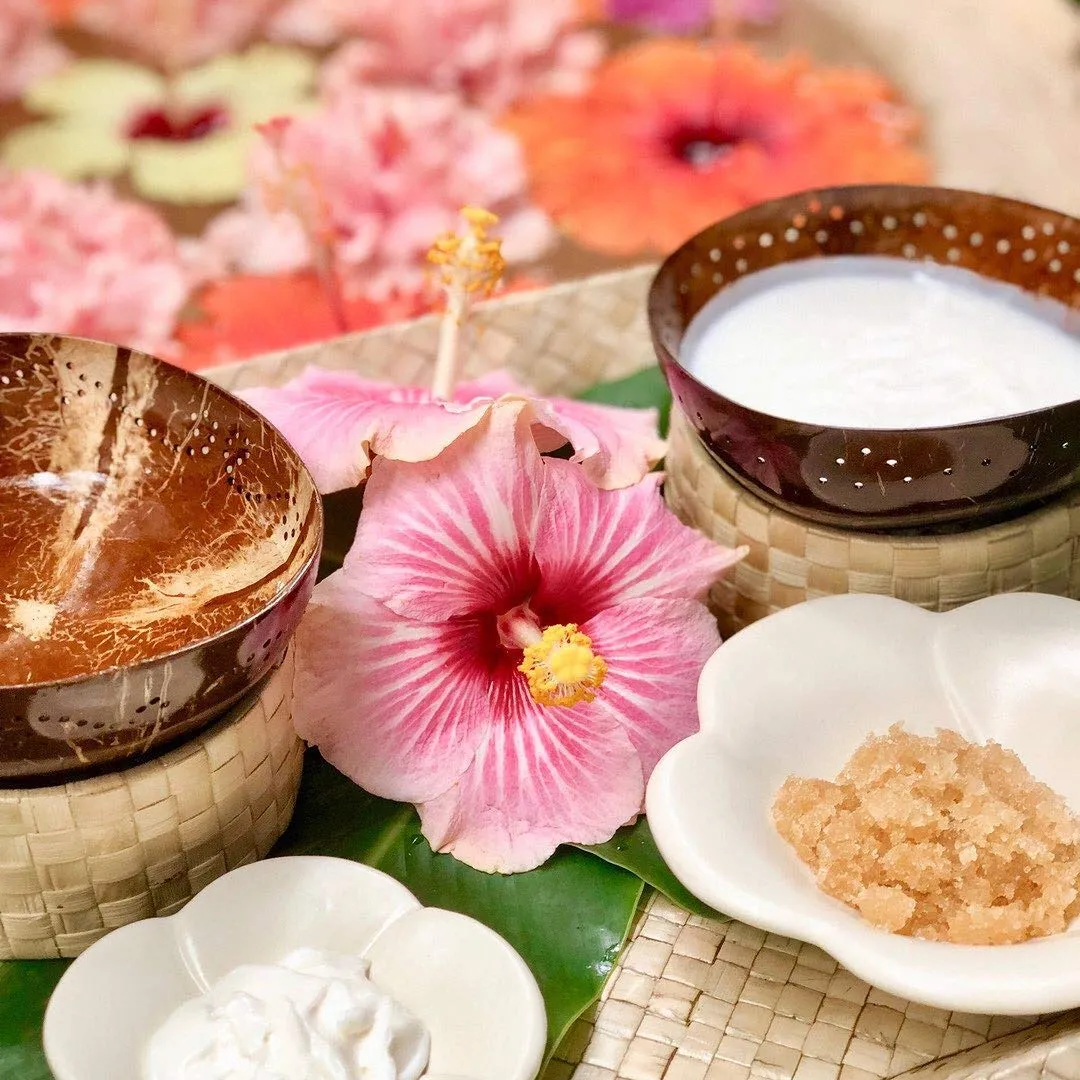 Pure Fiji Spa Gifts for Women and Man - Body Gift Box Include: Sugar Scrub, Bath and Body Oil, Body Butter and Body Lotion, Scent Coconut Lime Blossom