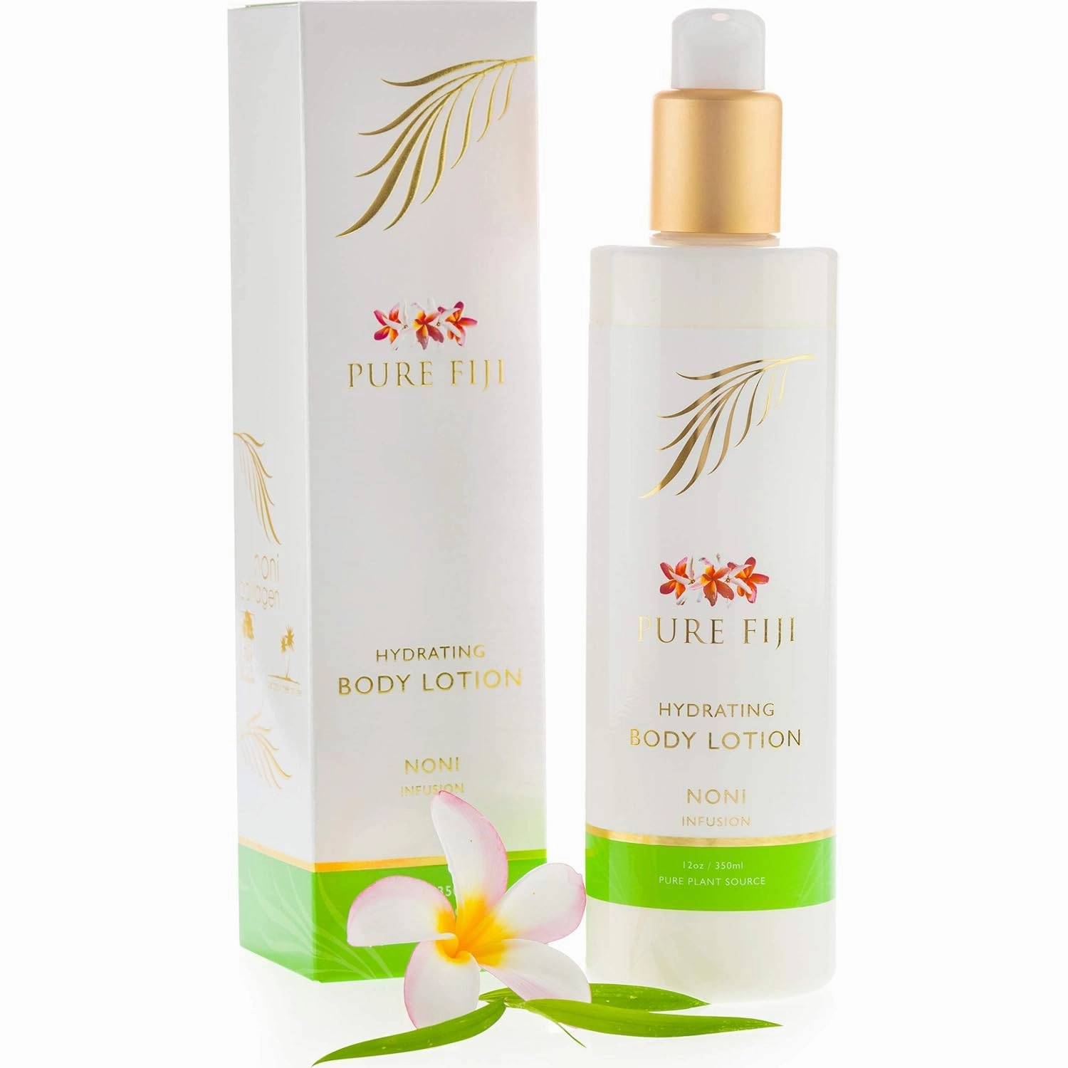 PURE FIJI Body Lotion Hydrating - Moisturizing Lotion for Dry Skin with Coconut Milk and Vitamin E, Organic Body Lotion For Women and Men, Noni Scent, 12 oz