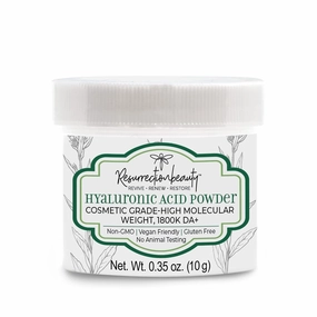 Pure Hyaluronic Acid Powder High Molecular Weight Sodium Hyaluronate to Make Your Own Premium Moisturizing Beauty Serum, Skincare Mask Treatment, Vitamin C Serums & DIY Facial Skin Care Products 10g