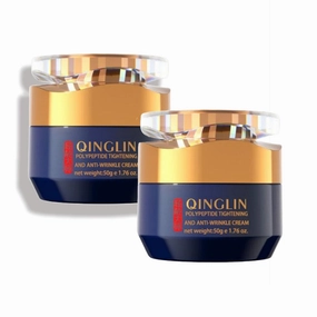 Qinglin Face Cream, Crema Para Arrugas, Wrinkle Removal, Polypeptide Tightening and Anti-Wrinkle Cream, Firming Anti-aging Eye Cream for Women