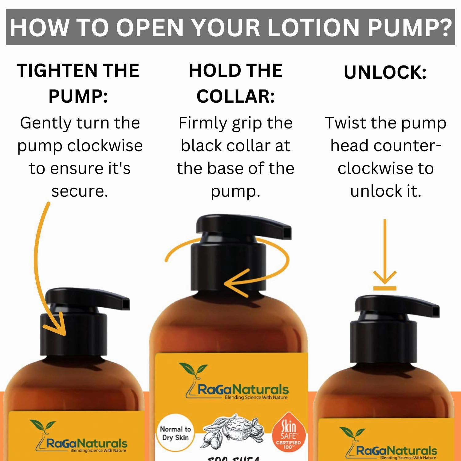 RaGaNaturals Natural Mango Shea Butter Lotion - Tropical Lotion with Vitamin E, B5, Argan & Avocado Oil - Refreshing, Hydrating & Nourishing Moisturizer - Vegan, Cruelty-Free & Paraben Free - 8 Oz