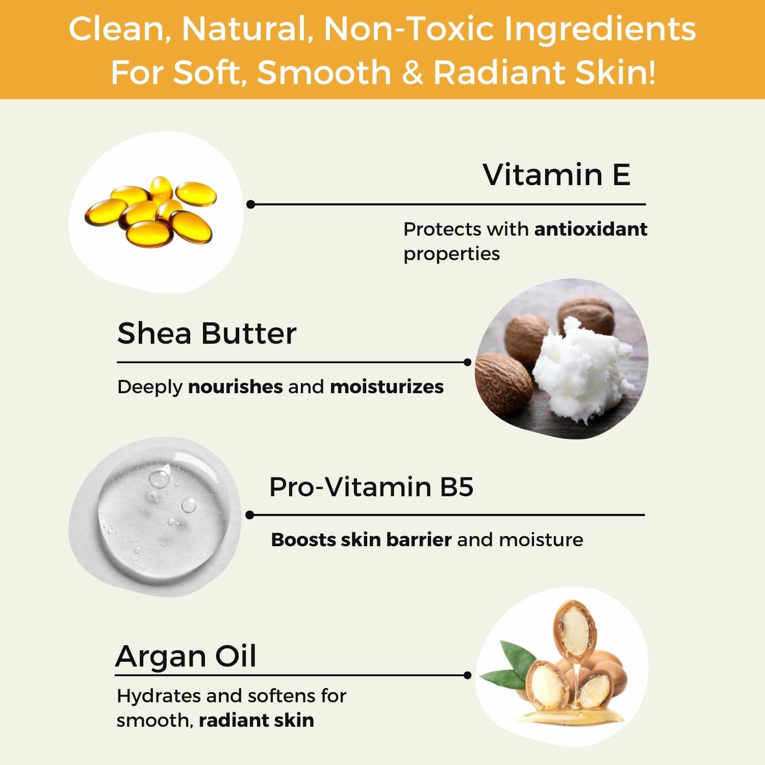 RaGaNaturals Natural Mango Shea Butter Lotion - Tropical Lotion with Vitamin E, B5, Argan & Avocado Oil - Refreshing, Hydrating & Nourishing Moisturizer - Vegan, Cruelty-Free & Paraben Free - 8 Oz