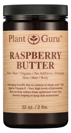 Raspberry Body Butter 32 oz. 100% Pure Raw Fresh Natural Cold Pressed. Skin Body and Hair Moisturizer, DIY Creams, Balms, Lotions, Soaps.