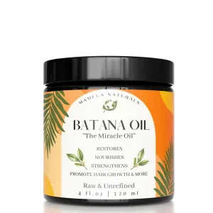 Raw Batana Oil for Hair Growth | Organically Sourced From Honduras | 100% Pure & Natural | Dr Sebi | 4 oz | Prevents Hair Loss, Eliminates Split Ends & Increases Shine | All Hair Types